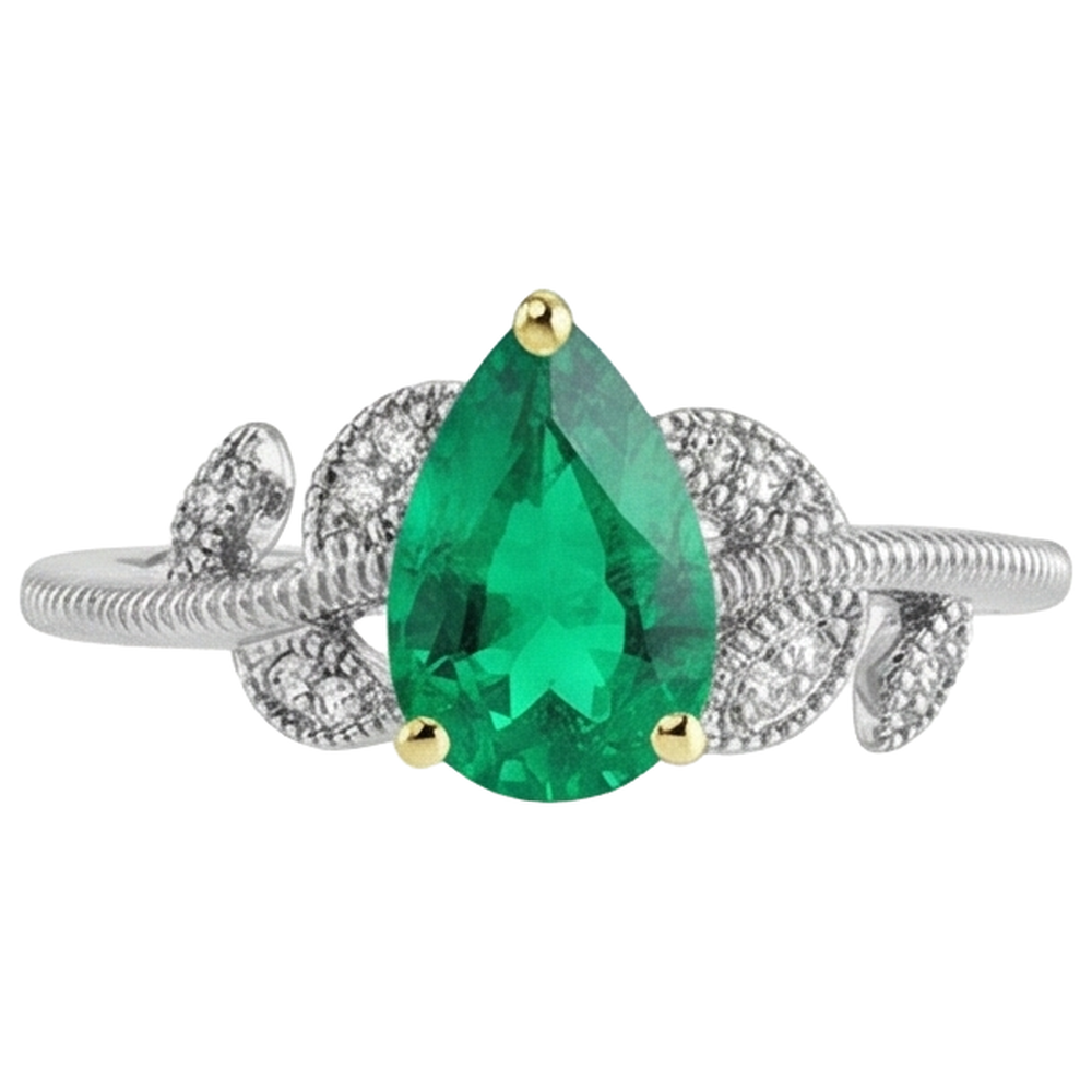 Artisanal Bague Pierre de Couleur 1 carats – vue de face