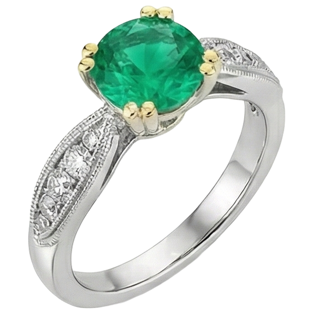 Fait à la main Bague Pierre de Couleur 2,50 carats – vue de côté