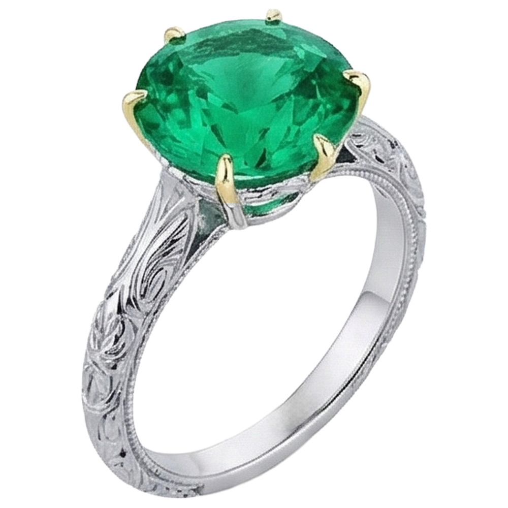 Fait à la main Bague Pierre Précieuse 3 carats – vue d'angle