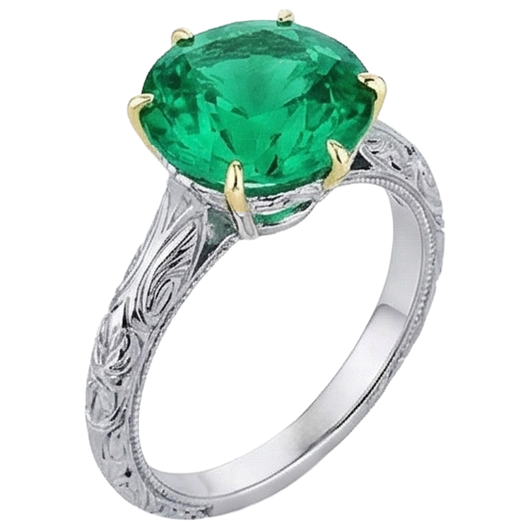Fait à la main Bague Pierre Précieuse 3 carats – vue d'angle