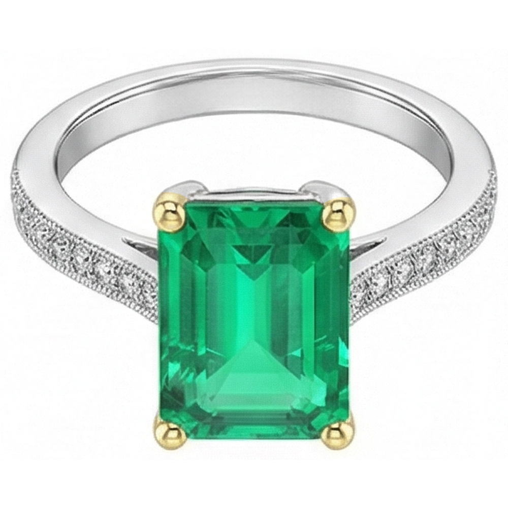 Chatoyant Bague Pierre Précieuse 4 carats – vue de face