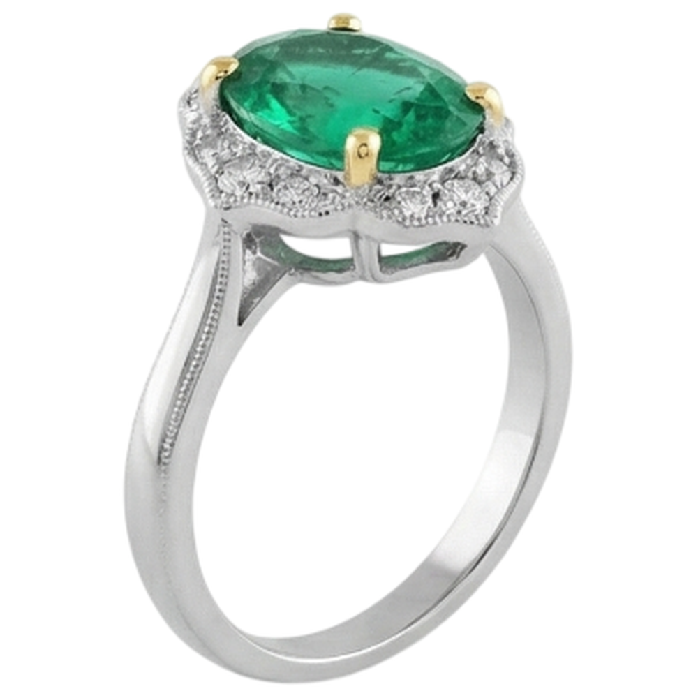 Étincelant Bague Pierre de Couleur 2 carats – vue d'angle