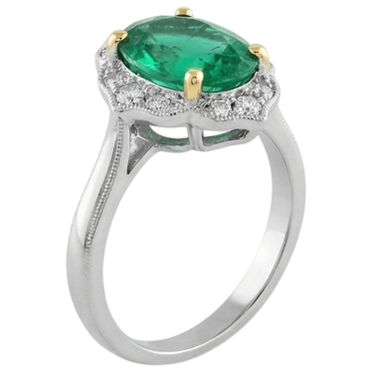 Étincelant Bague Pierre de Couleur 2 carats – vue d'angle
