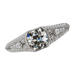 Vintage Anniversary Ring – Diamant 4 carats Or 14K Blanc
