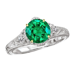 Émeraude Fine Vintage Bague Pierre Précieuse – 2,50 carats en Or