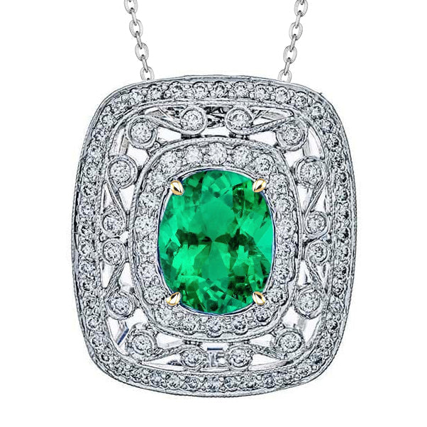 Artisanal Collier Pendentif Pierre 3,50 carats – vue principale