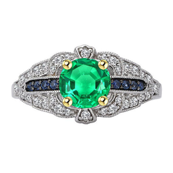 Émeraude Colombienne Vintage Bague Pierre Précieuse – 2,50