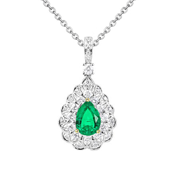 Émeraude Fine Vintage Pendentif Pierre Précieuse – 1 carats en