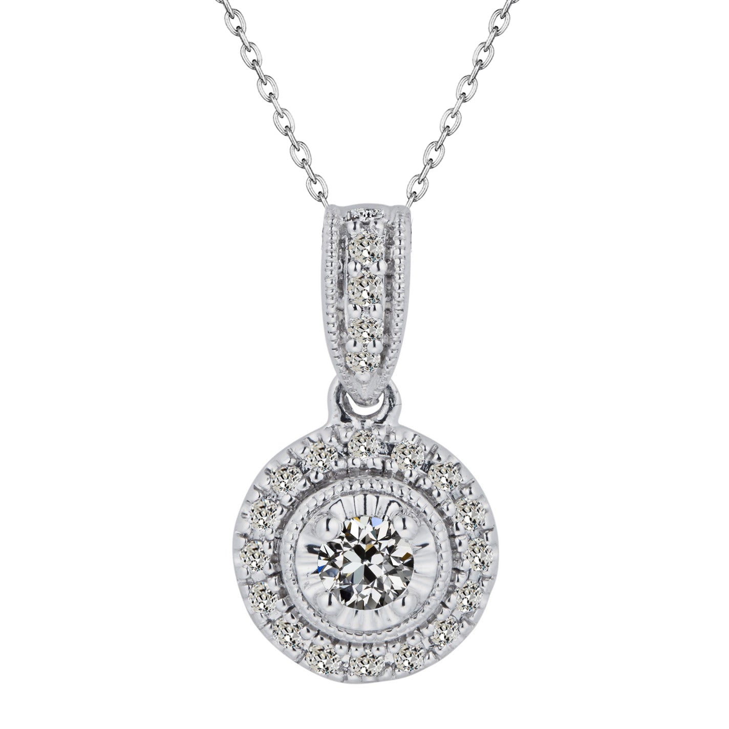 Diamant Fin Collier Pendentif – vue principale