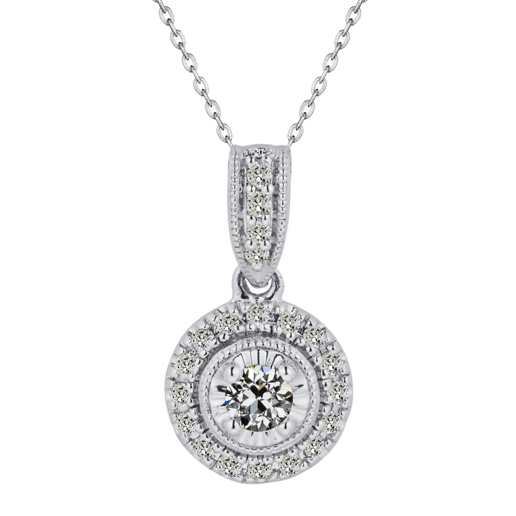 Diamant Fin Collier Pendentif – vue principale