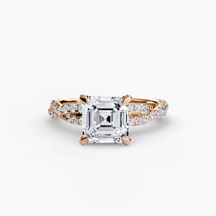 Taille Brillant Gemme bague en Gold – gros plan