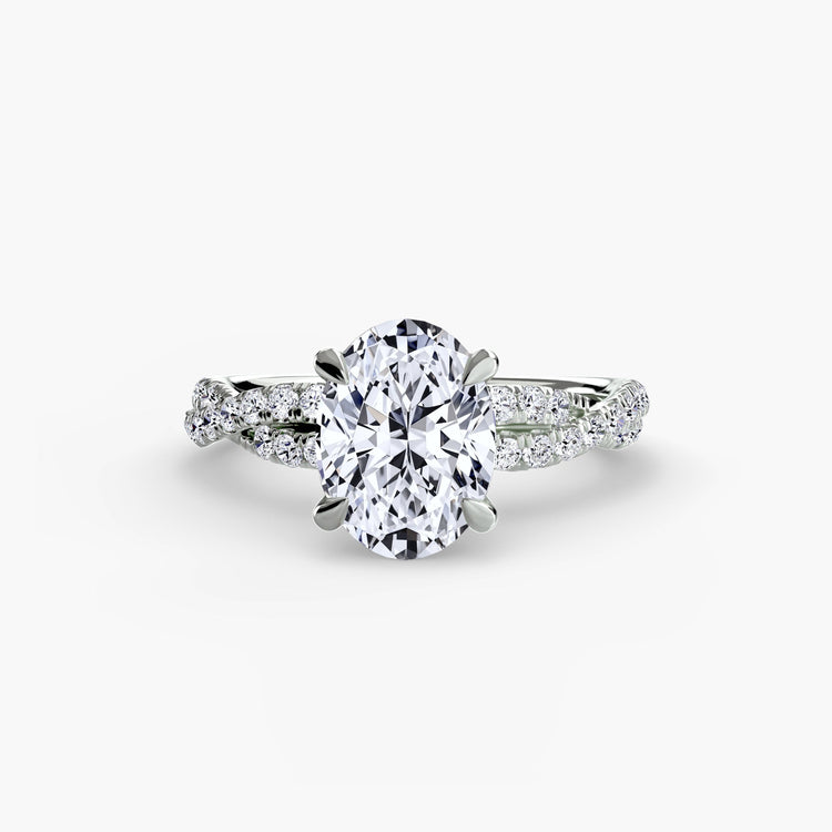 Gemme Taille Brillant Setting en Gold – vue de profil