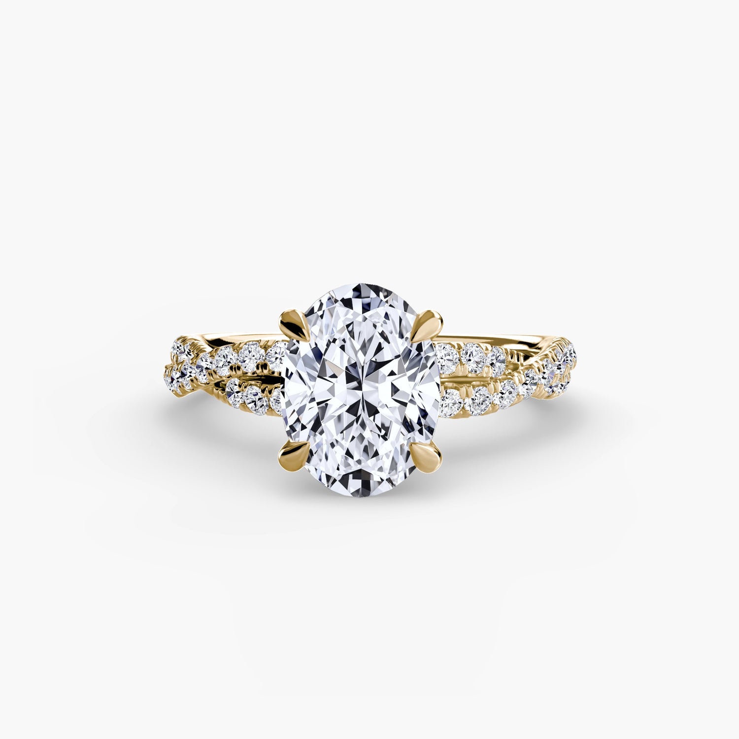 Gemme Setting -carats Gold – vue de profil
