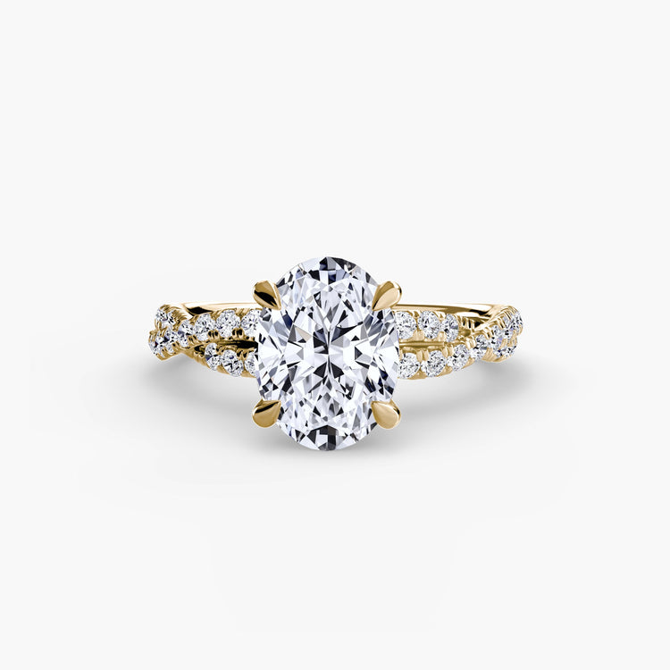 Gemme Setting -carats Gold – vue de profil