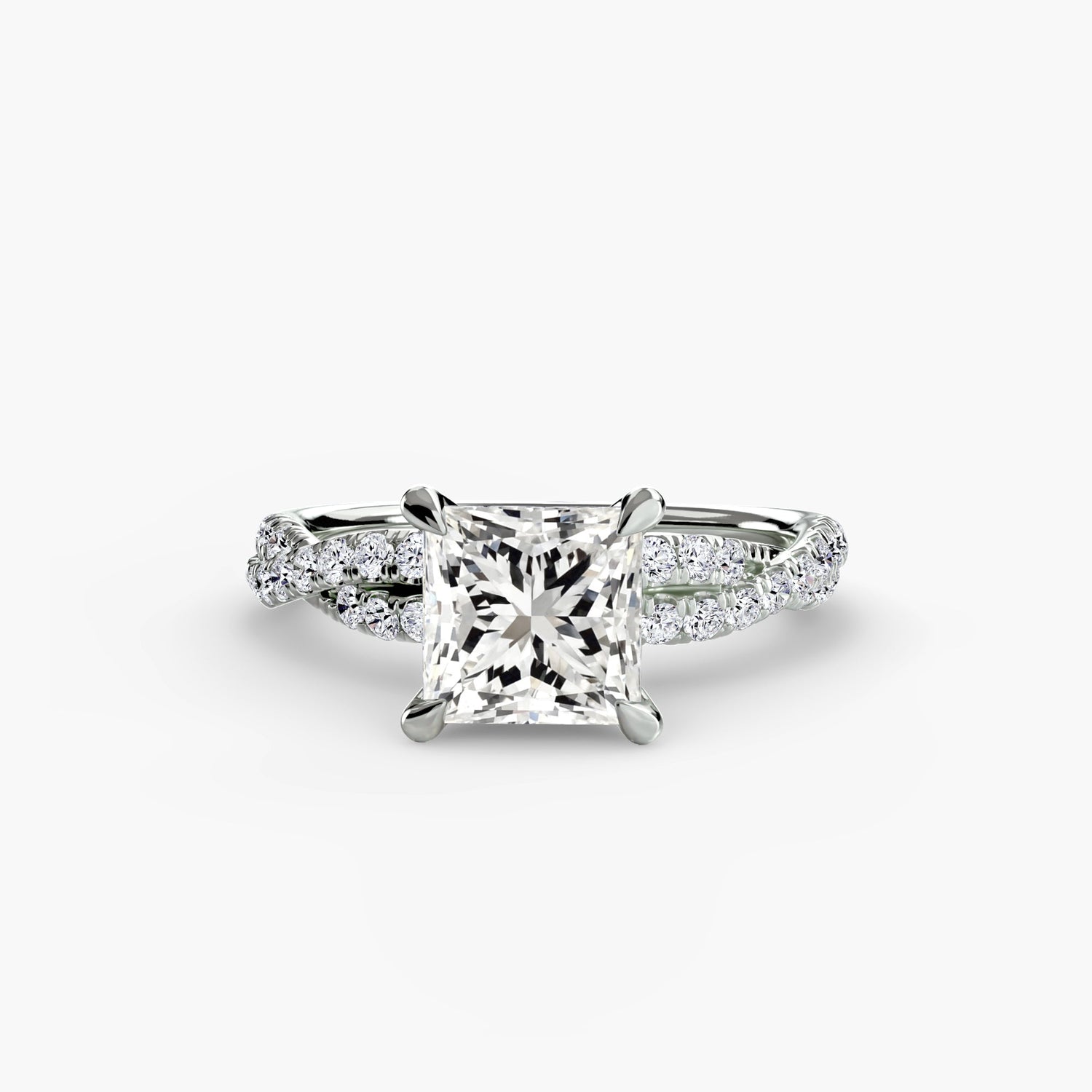 De luxe Gemme Setting carats – vue de côté