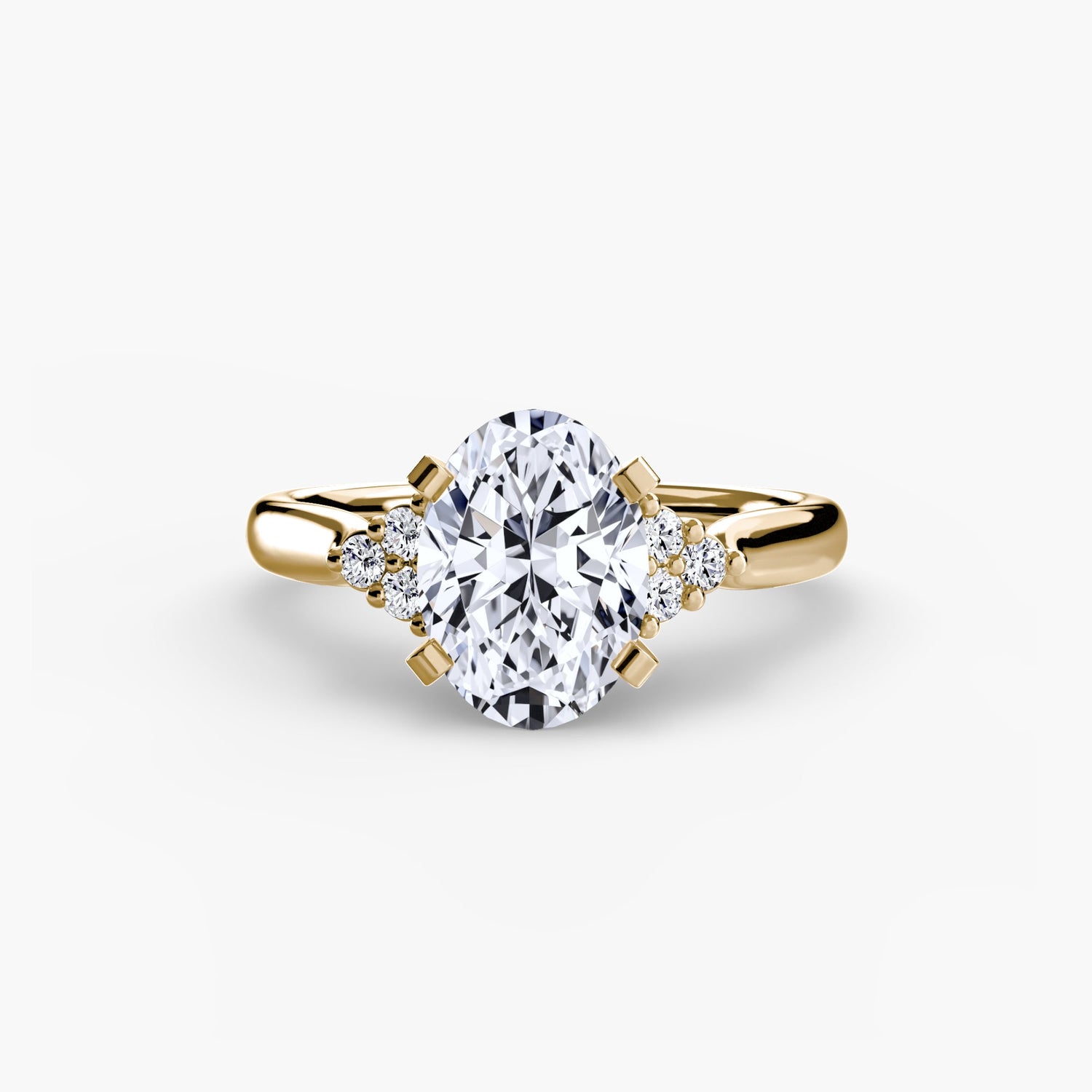 Rayonnant Pierre Précieuse Setting carats – vue de profil