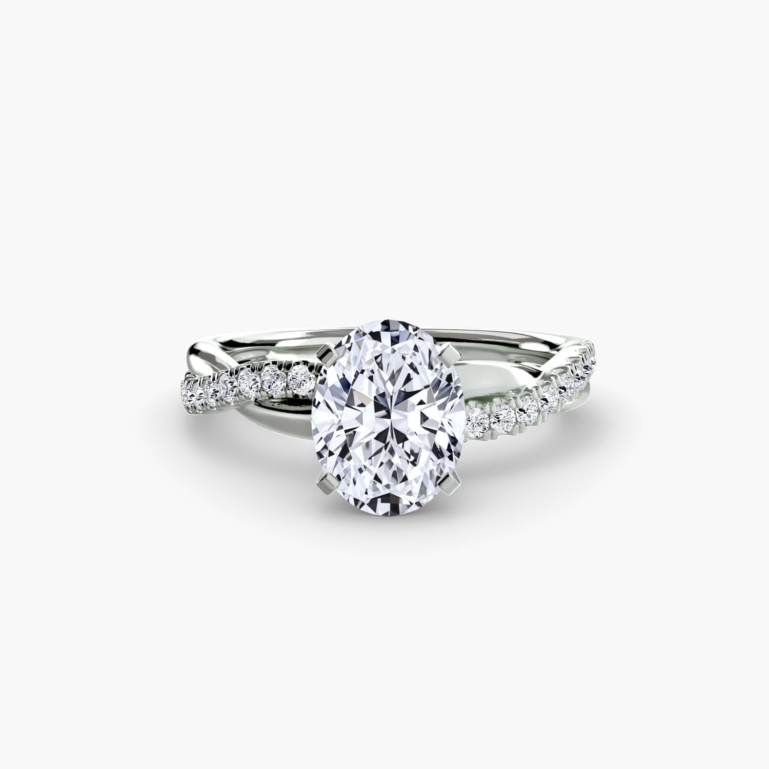Taille Brillant Émeraude Fine bague en Gold – vue d'angle