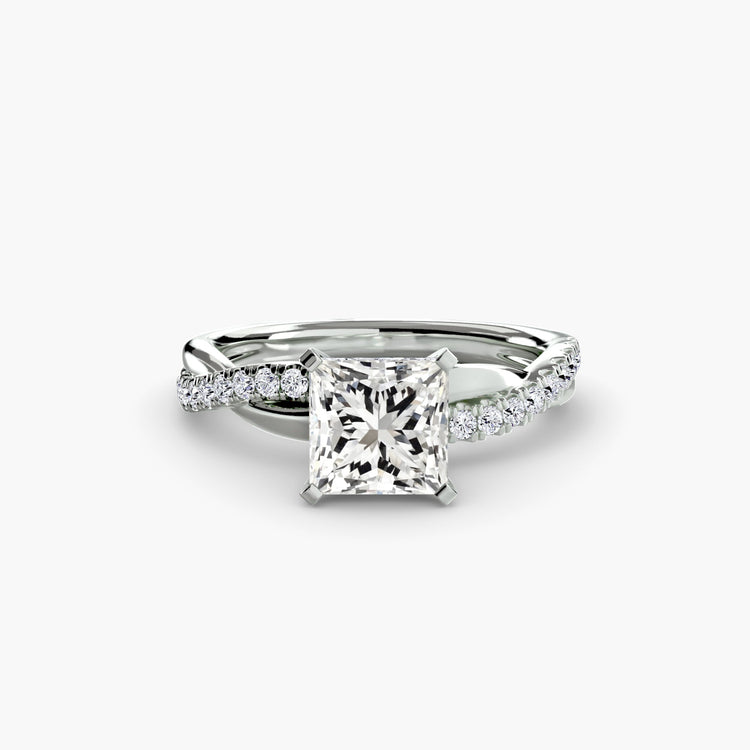 Taille Brillant Émeraude Fine bague en Gold – vue principale