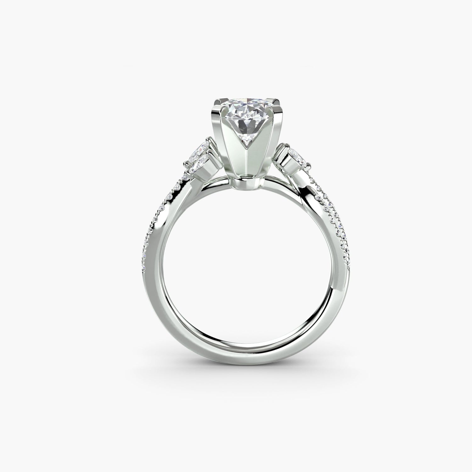 Fait à la main Brillant Setting 0,35 carats – vue de face