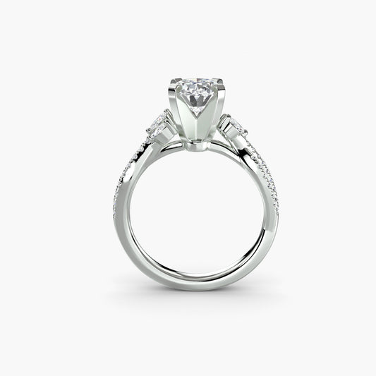 Fait à la main Brillant Setting 0,35 carats – vue de face