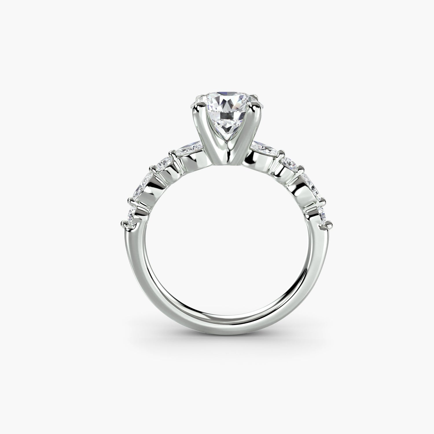 Chatoyant Diamant Fin Setting 0,35 carats – vue de face