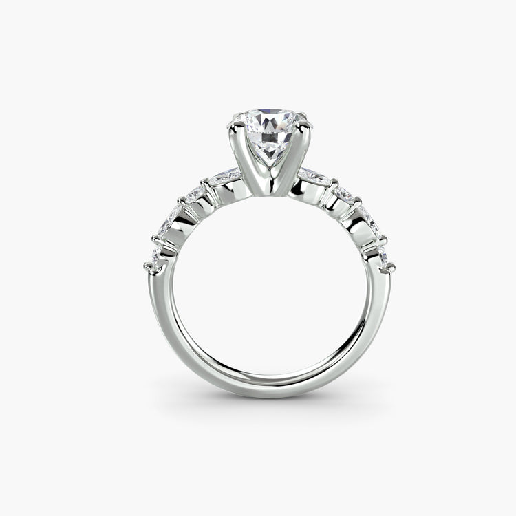 Chatoyant Diamant Fin Setting 0,35 carats – vue de face