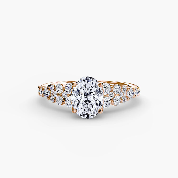 Taille Ronde Pierre Précieuse bague en Gold – vue d'angle