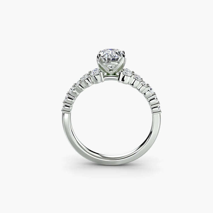 Taille Ronde Pierre Précieuse bague en Gold – vue de face