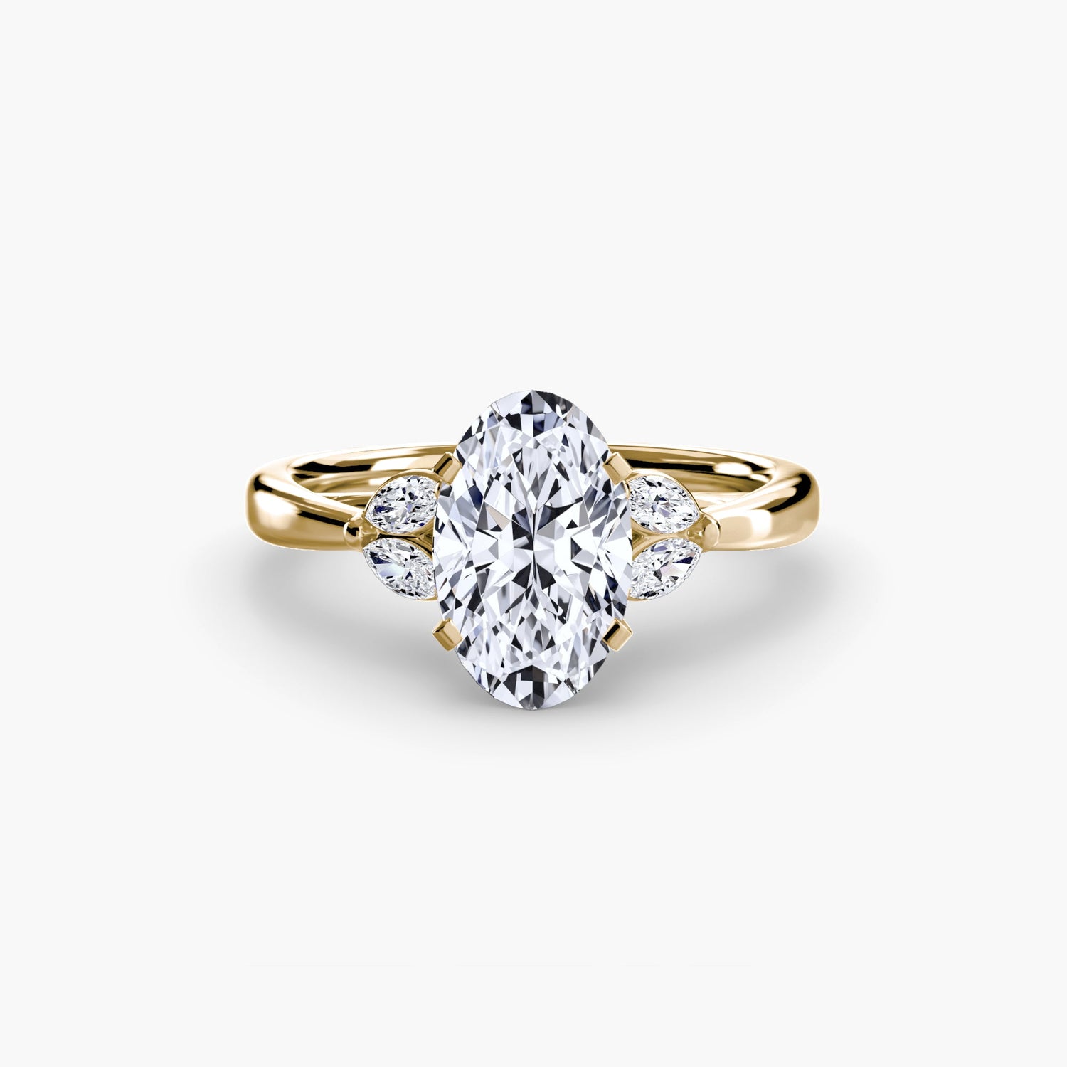 Pierre Précieuse Taille Brillant Setting en Gold – vue de profil