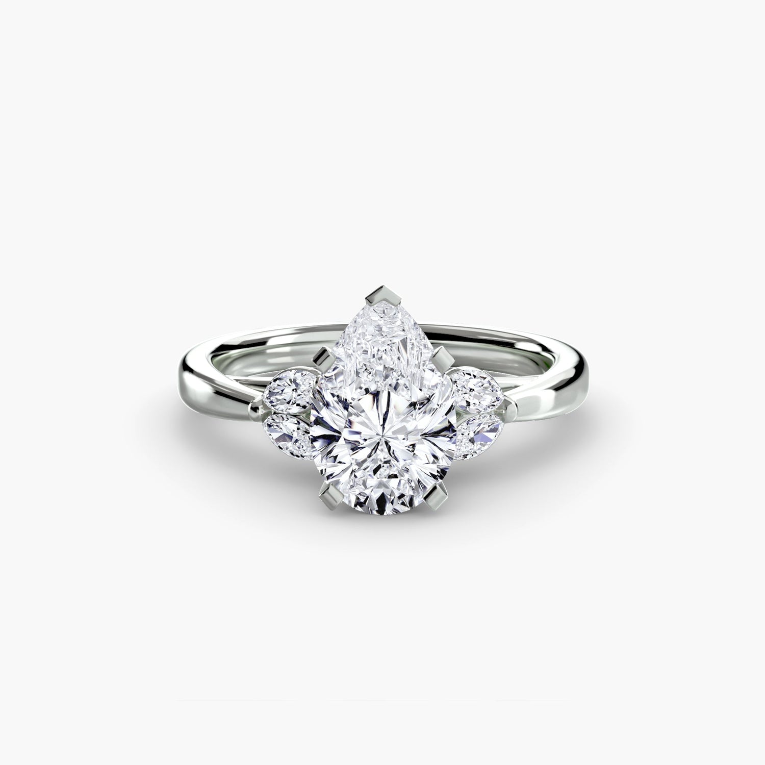 Pierre Précieuse Taille Brillant Setting en Gold – vue de dessus