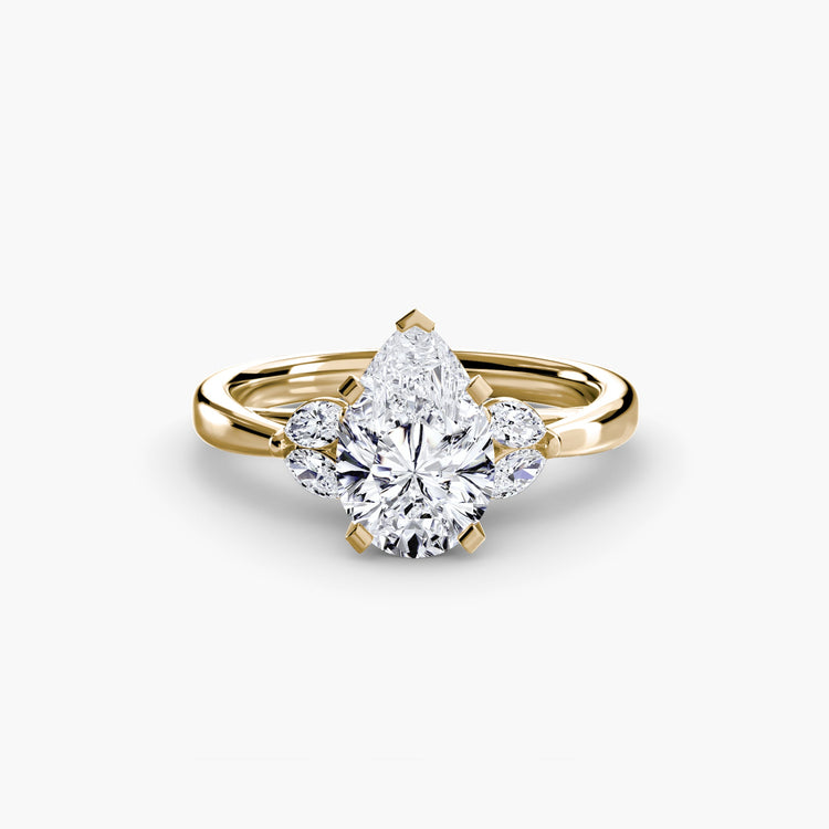 Pierre Précieuse Taille Brillant Setting en Gold – vue de dessus