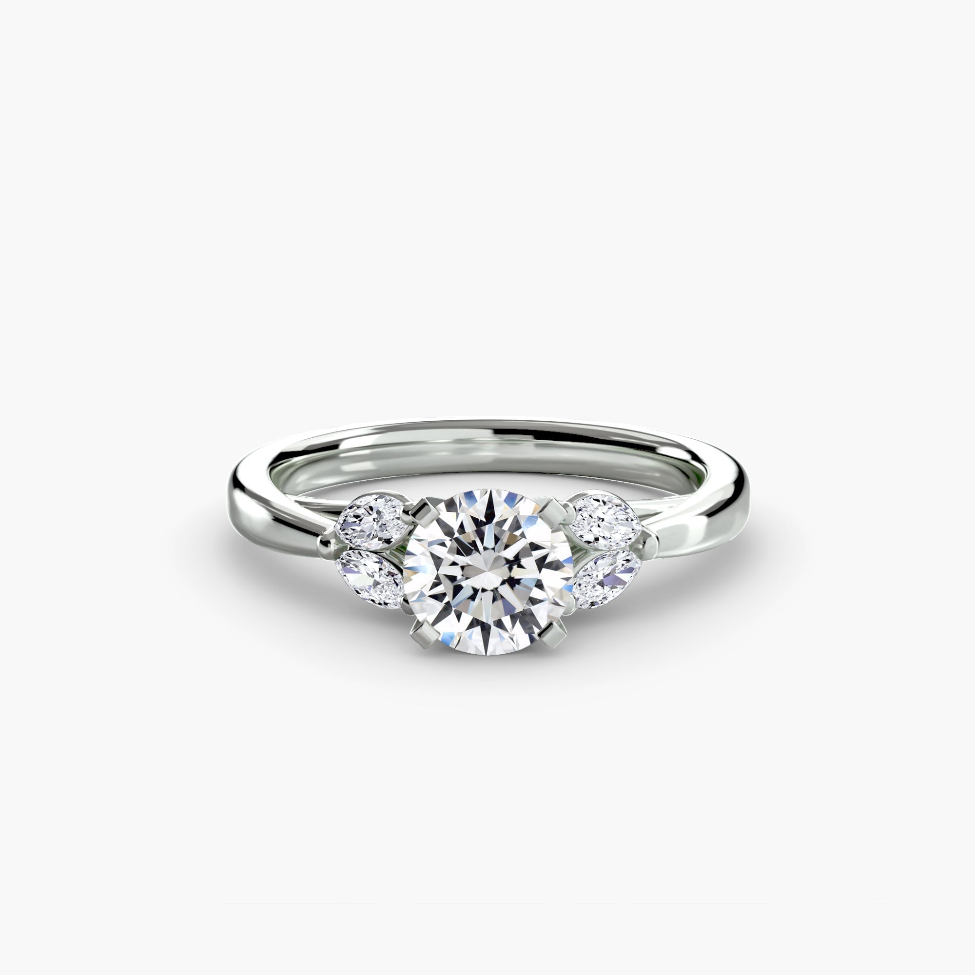 Taille Brillant Pierre Précieuse bague en Gold – vue principale