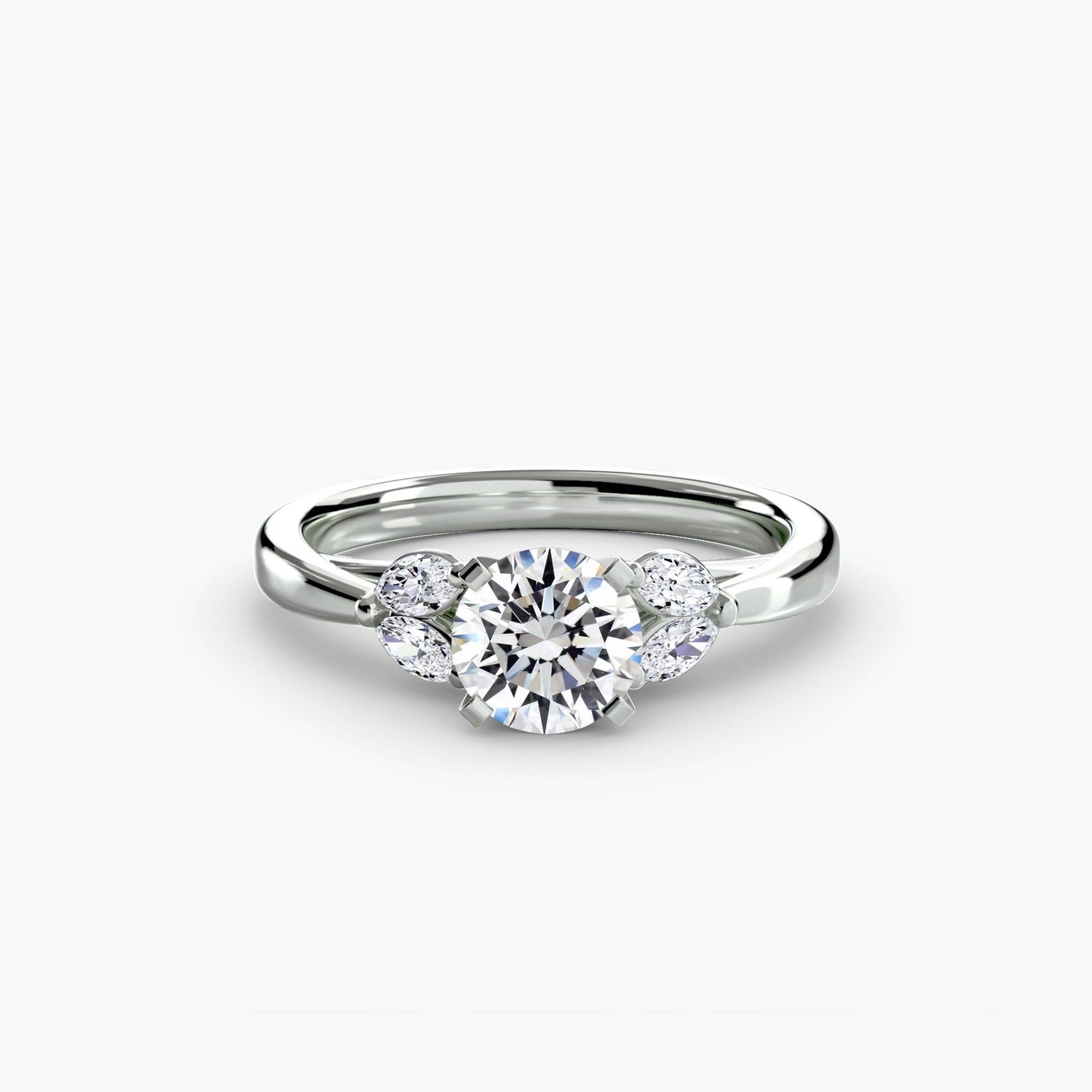 Taille Brillant Pierre Précieuse bague en Gold – vue principale