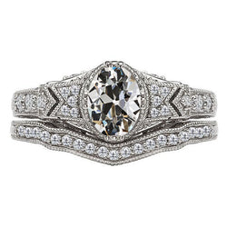 Sophistiqué Bague de Demande avec Diamant Ancien – 3 carats