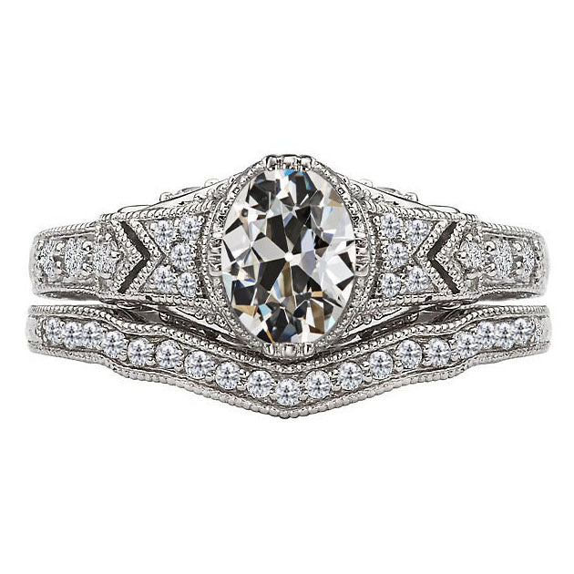 Bague de Demande Or Blanc 14 Carats avec Diamant – vue principale