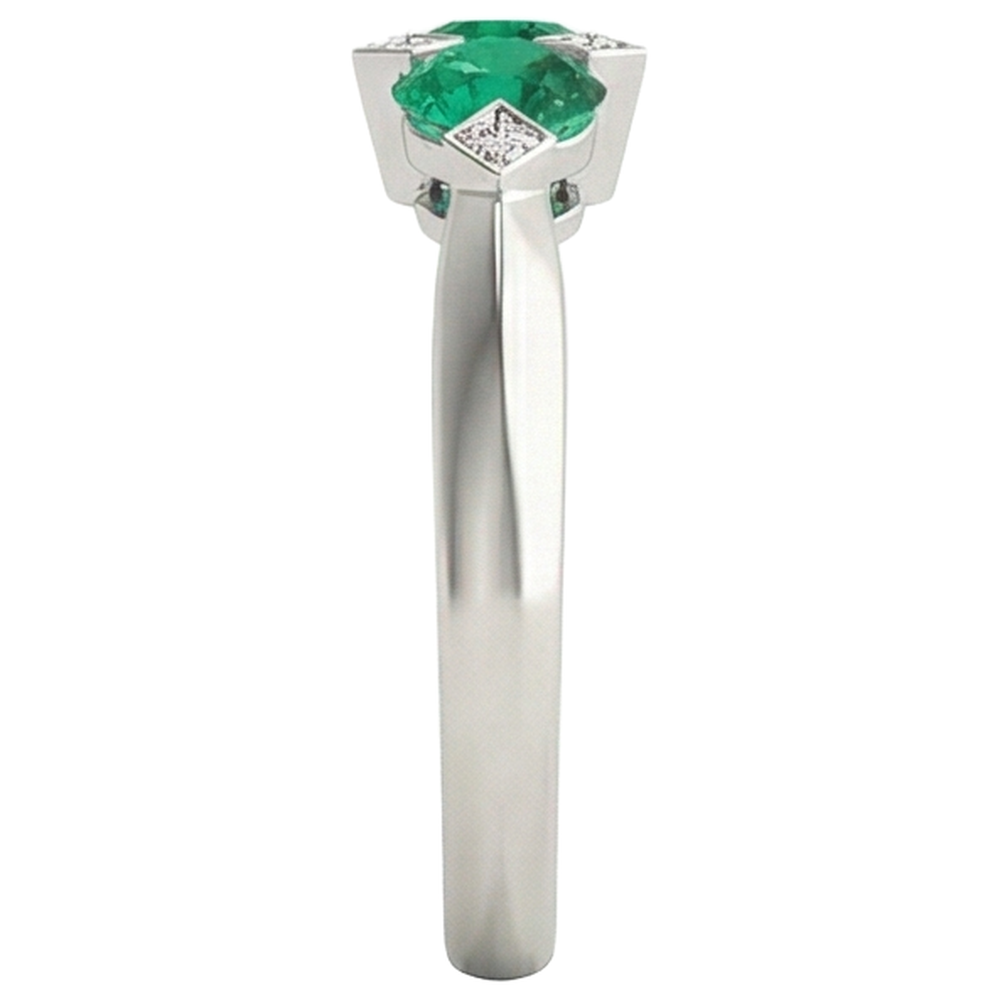 Émeraude Fine Bague Pierre Précieuse – vue de dessus
