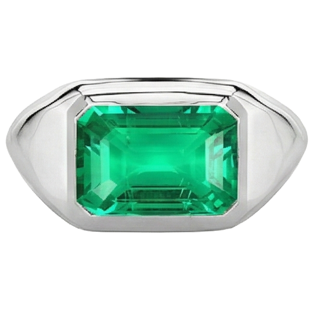 Fin Bague Pierre Précieuse 3 carats – vue de profil
