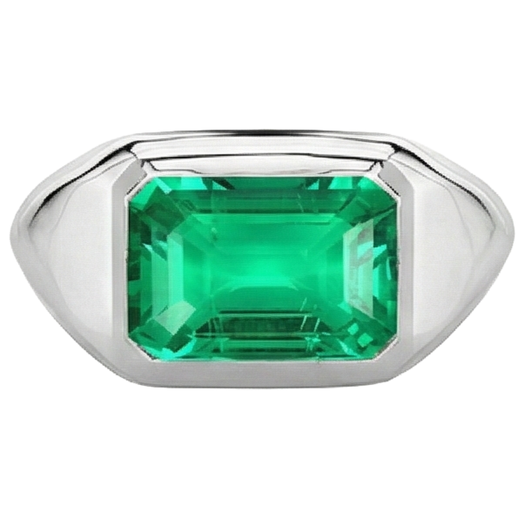 Fin Bague Pierre Précieuse 3 carats – vue de profil