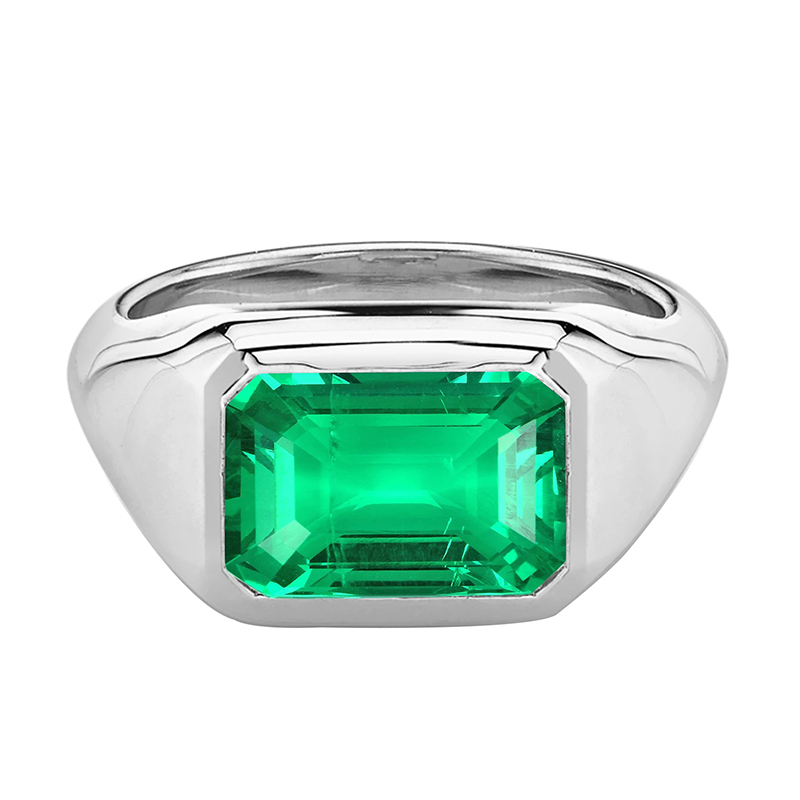 Émeraude Bague Pierre Précieuse – vue principale