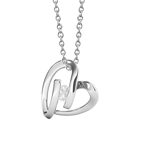 Coussin Antique Diamant Fin bague en Or Blanc 14 Carats – vue principale