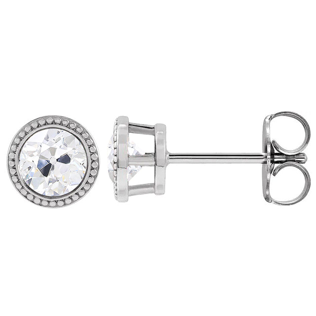 Diamant Fin Boucles d'Oreilles – vue de face