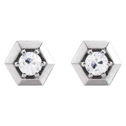 Diamant Fin Puces d'Oreilles 1 carats G/VS1 – Or Blanc 14 Carats