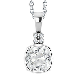 Brillant Pendentif – Serti Clos 5 carats Or Blanc 14 Carats