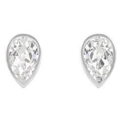 Diamant Puces d'Oreilles 2 carats – Or Blanc 14 Carats