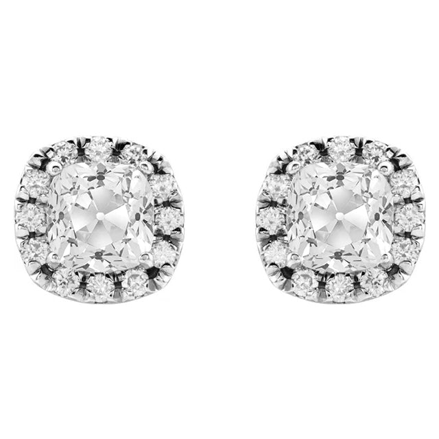 Taille Coussin Brillant bague en Or Blanc 14 Carats – vue principale