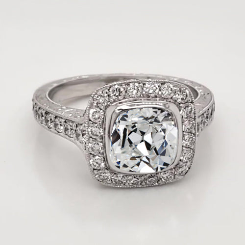 Diamant Bague de Fiançailles Halo – vue principale
