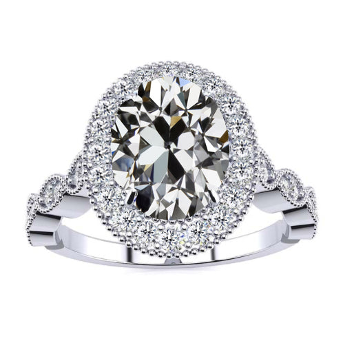 Intemporel Diamant Bague Halo 3,50 carats – vue principale