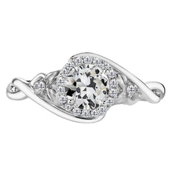 Brillant Bague de Fiançailles de luxe – 2 carats Or Blanc 14