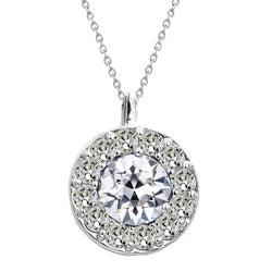 Diamant Halo 3 carats F/VS1 – Or Blanc 14 Carats