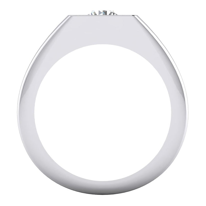 Taille Brillant Brillant bague en 10K White Gold – vue d'angle